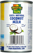 Tropical Sun Coconut Milk Natural Pack of 6x400ml
