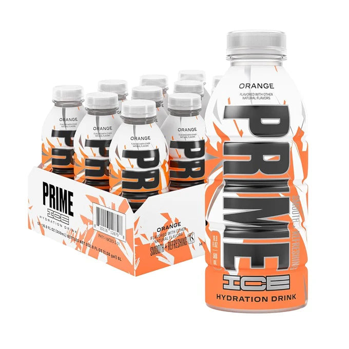 Prime Hydration Ice Orange Flavour Drink Pack of 12x500ml