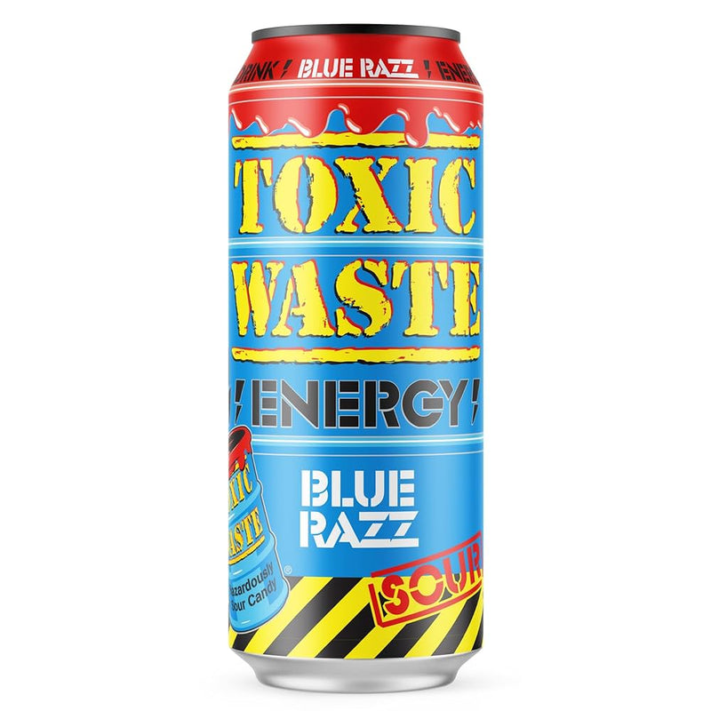 Toxic Waste Blue Razz Flavour Energy Drink Pack of 12x500ml