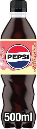 Pepsi Strawberries 'N' Cream Flavour Bottles 500ml