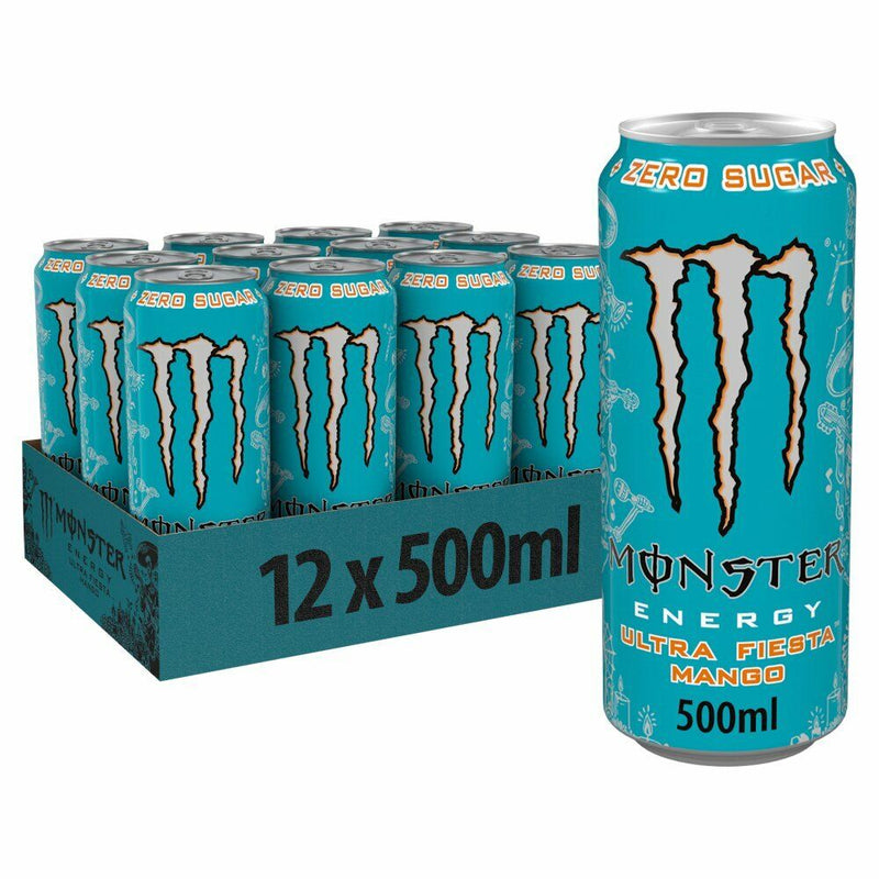 Monster Energy Drink Ultra Fiesta Mango Zero Sugar  500ml Pack