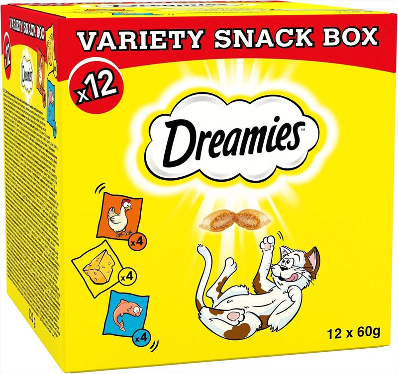 Dreamies Variety Snack Box of  12 x 60g