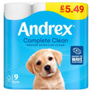 Andrex Complete clean Toilet Tissue 4 x 9 Rolls