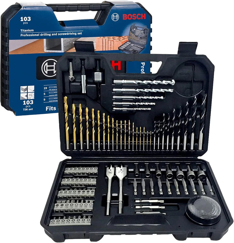 Bosch Professional Professional  Mixed Accessory Set (103 Piece), Black