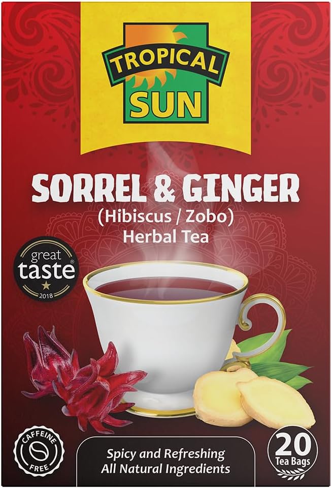 Tropical Sun Sorrel & Ginger Flavour Tea Pack of 6x30g