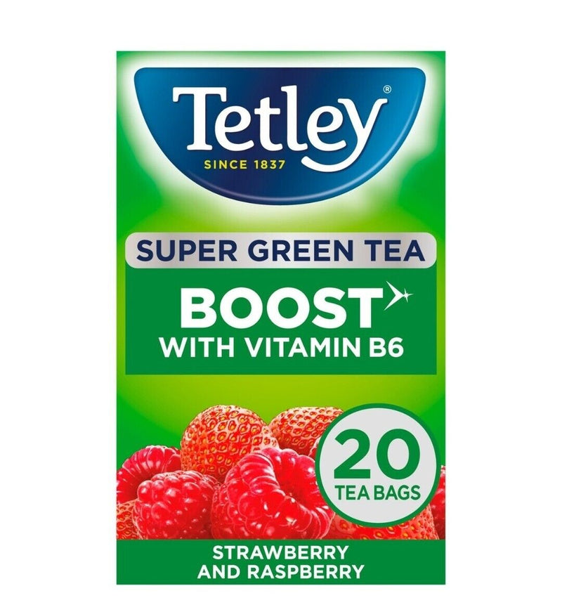 Tetley Strawberry & Rasberry Flavour Tea Pack of 4x20s