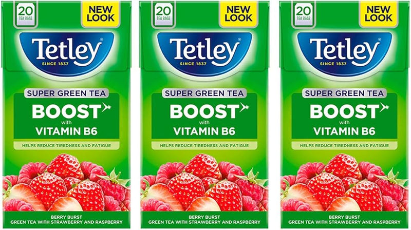 Tetley Strawberry & Rasberry Flavour Tea Pack of 4x20s