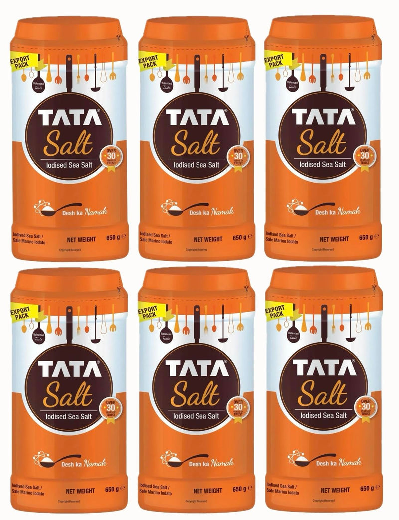 Tata Salt Iodized Pack of  6x650g