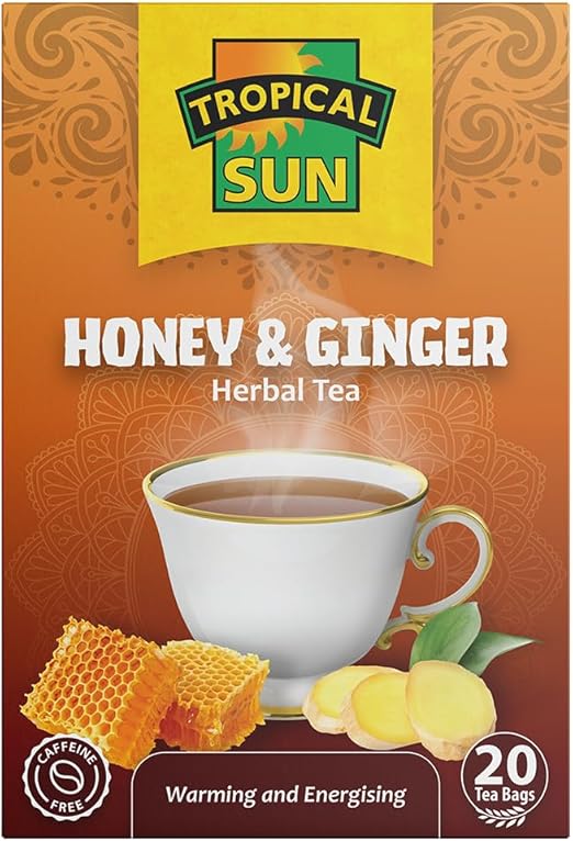 Tropical Sun Honey & Ginger Flavour Tea Pack of 6x30g