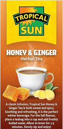 Tropical Sun Honey & Ginger Flavour Tea Pack of 6x30g