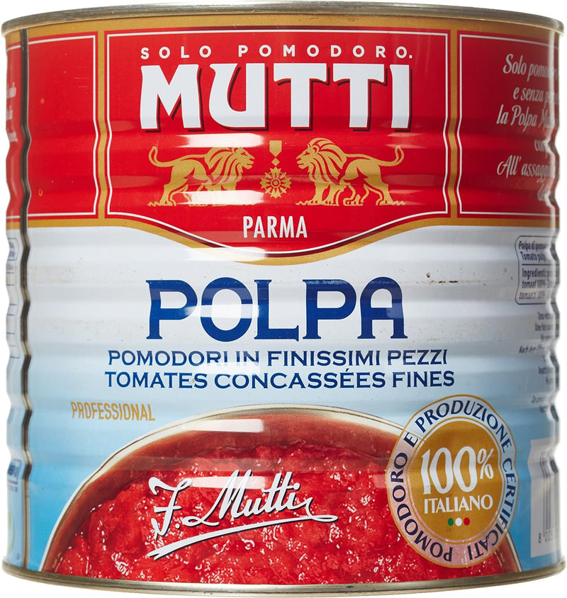 Mutti – Polpa, Finely Chopped Tomatoes, 2.5kg, (Pack of 6)