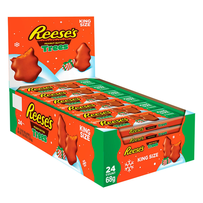 Reeses Peanut Butter Tree King Size Choclates Pack of 24x68g