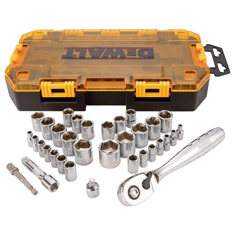 Dewalt Mechanics 1/4 in. and 3/8 in. Drive Socket Set 34 pc.