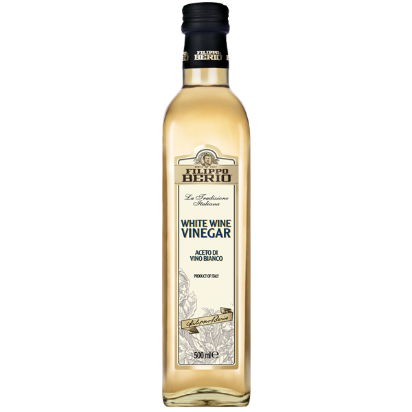 Filippo Berio White Wine Vinegar Pack of 6 x 500 ml
