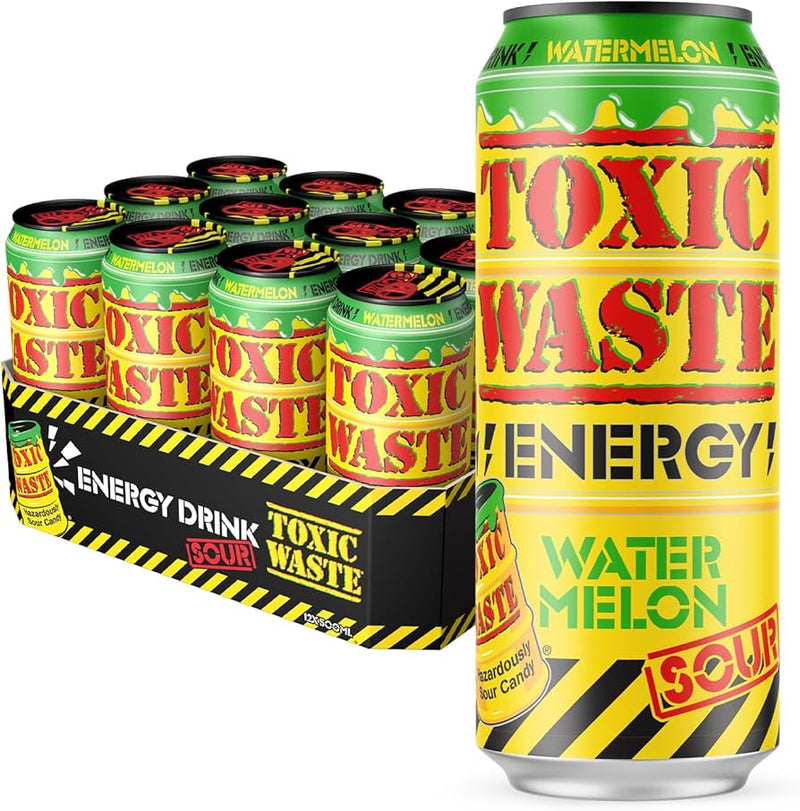 Toxic Waste Watermelon Flavour Energy Drink Pack of 12x500ml