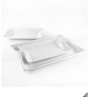 Over And Back Set Of 3 Porcelain Serving Large & Small Platters