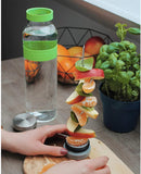 Boddels Glass Carafe Sund 1100ml - Light Gray + Apple Green