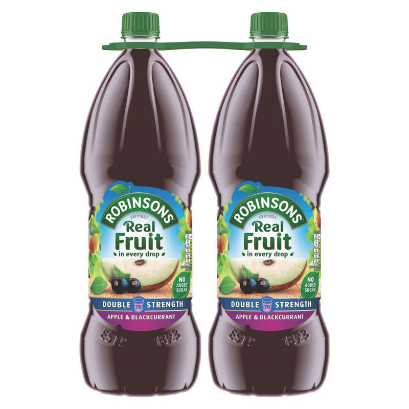 Robinsons Double Concentrate Apple & Blackcurrant No Added Sugar 2 X 1.75L - Papaval