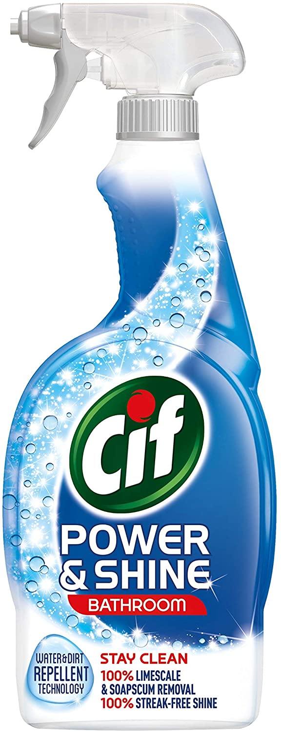 CIF Power and Shine Bathroom Spray Streak Free Shine Multiple pack each 700ml - Papaval