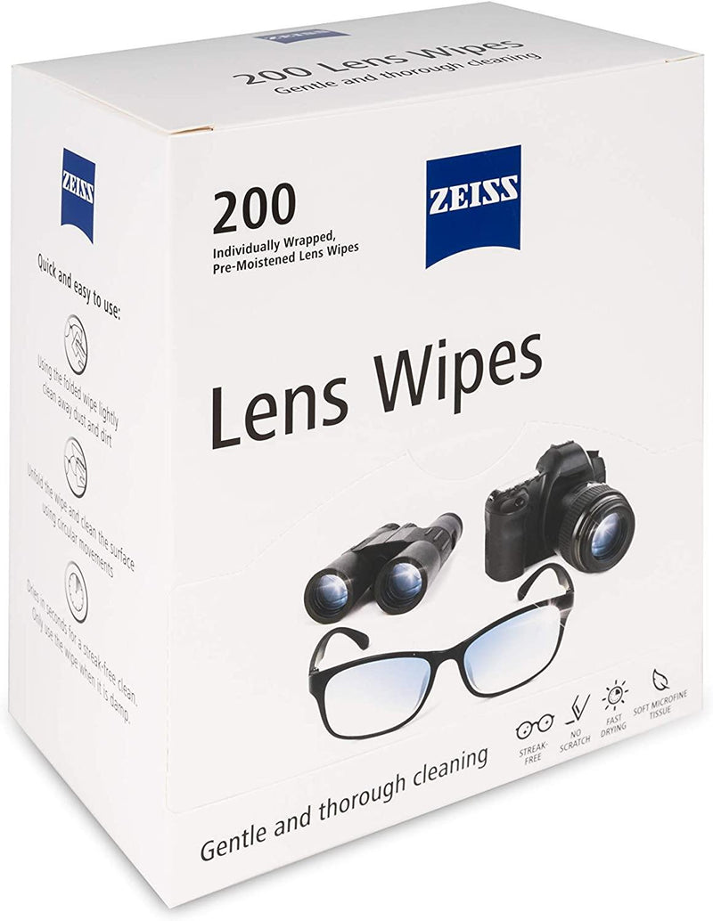 Zeiss Lens Cleaning High Quality Scratch-Free Optical Surfaces Wipes 200 Wipes - Papaval