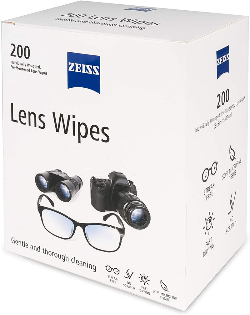 Zeiss Lens Cleaning High Quality Scratch-Free Optical Surfaces Wipes 200 Wipes - Papaval