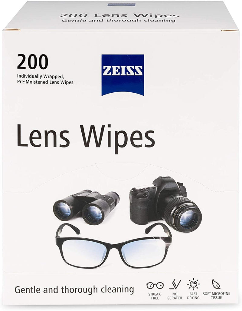 Zeiss Lens Cleaning High Quality Scratch-Free Optical Surfaces Wipes 200 Wipes - Papaval