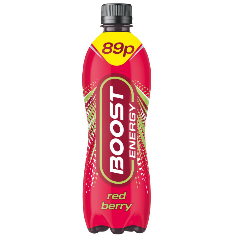 Boost Energy Red Berry Pack of 12 (500ml)