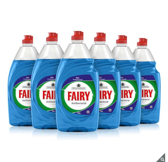 Fairy Anti-Bacterial Washing Up Liquid with Eucalyptus, 6 x 870ml - Papaval