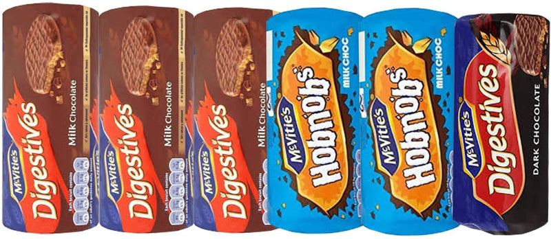 McVities Treat Hobnobs Digestive Dark Milk Chocolate Biscuit 6 Pack