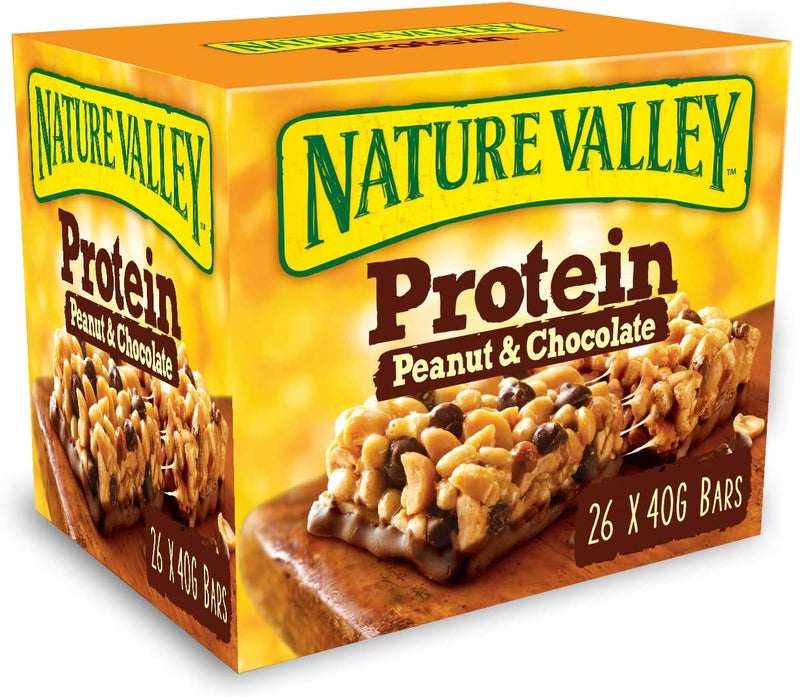 Nature Valley Protein Peanut & Chocolate Gluten Free Cereal Bars 26 x 40g