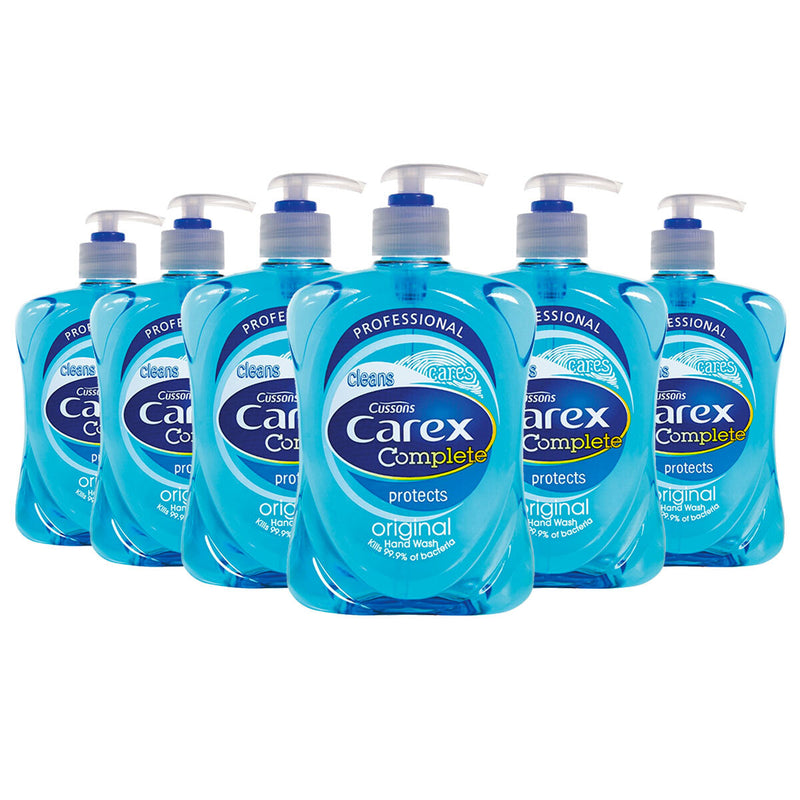 Carex Antibacterial Liquid Original Hand Wash, 6 x 500ml - Pack of 6