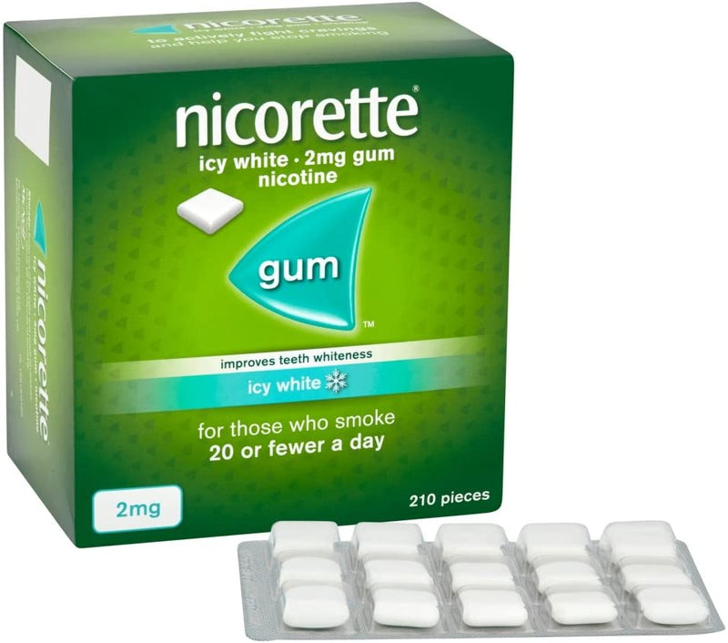 Nicorette Chewing Gum Icy White Gum 2mg 210 Pieces