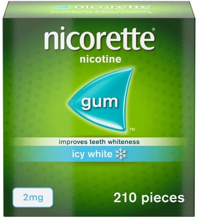 Nicorette Chewing Gum Icy White Gum 2mg 210 Pieces