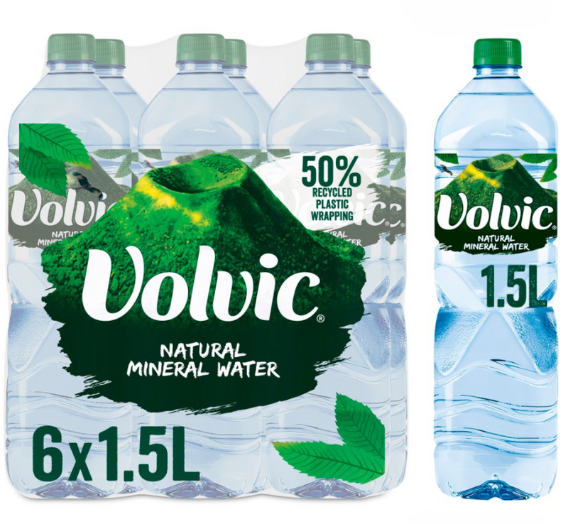 Volvic Natural Mineral Water Pack of 1.5ltr bottles