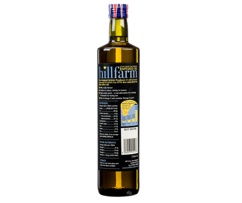 Hillfarm Extra Virgin Cold Pressed Rapeseed Oil, 750ml