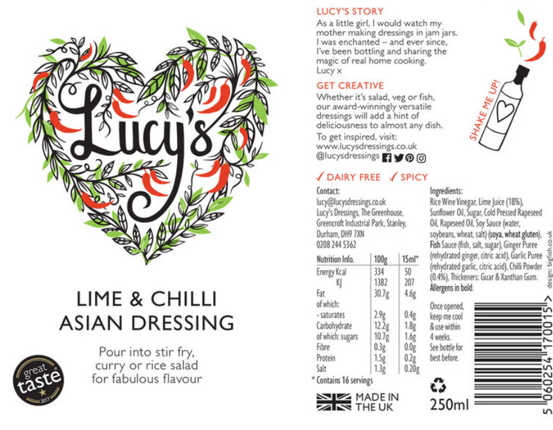 Lucy's Trio of Dressings, 3 x 250ml
