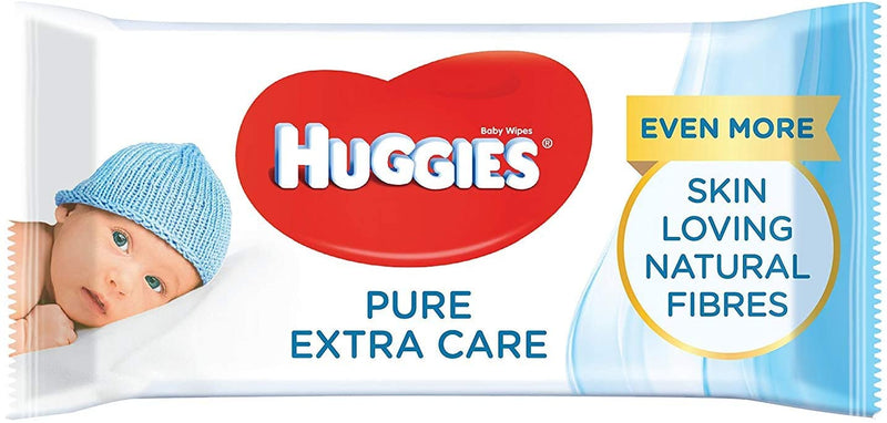 Huggies Pure Extra Care Baby Wipes, 1 x 56 Wipes