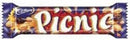 Cadbury Picnic Chocolate Bars Case of 36 x48.4g