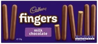 Cadbury Dairy Milk Fingers Chocolate Biscuits 114g x Case of 12