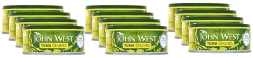 John West Tuna Chunks In Sunflower Oil  Pack of 12x145g
