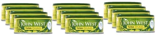 John West Tuna Chunks In Sunflower Oil (145g X Pack of 12)