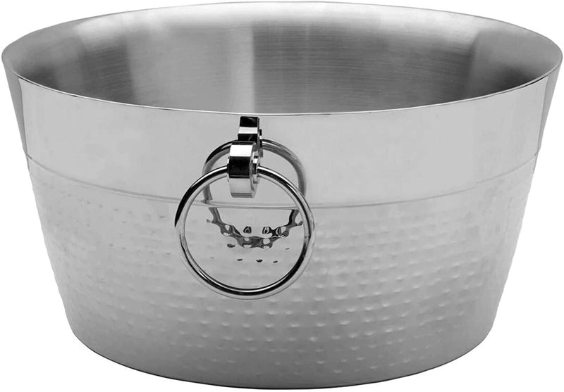 Mikasa Double Wall Stainless Steel Hammered Beverage 11.4 L Tub