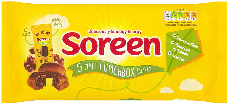 Soreen Malt Lunchbox Loaves, Pack of 30 x 30gram