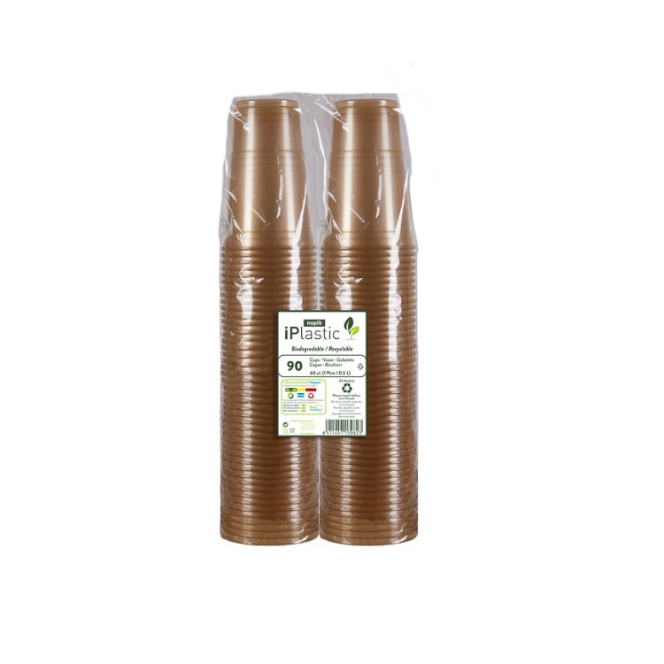 Nupik iPlastic Biodegradable and Recyclable Pint Tumblers, Pack of 90