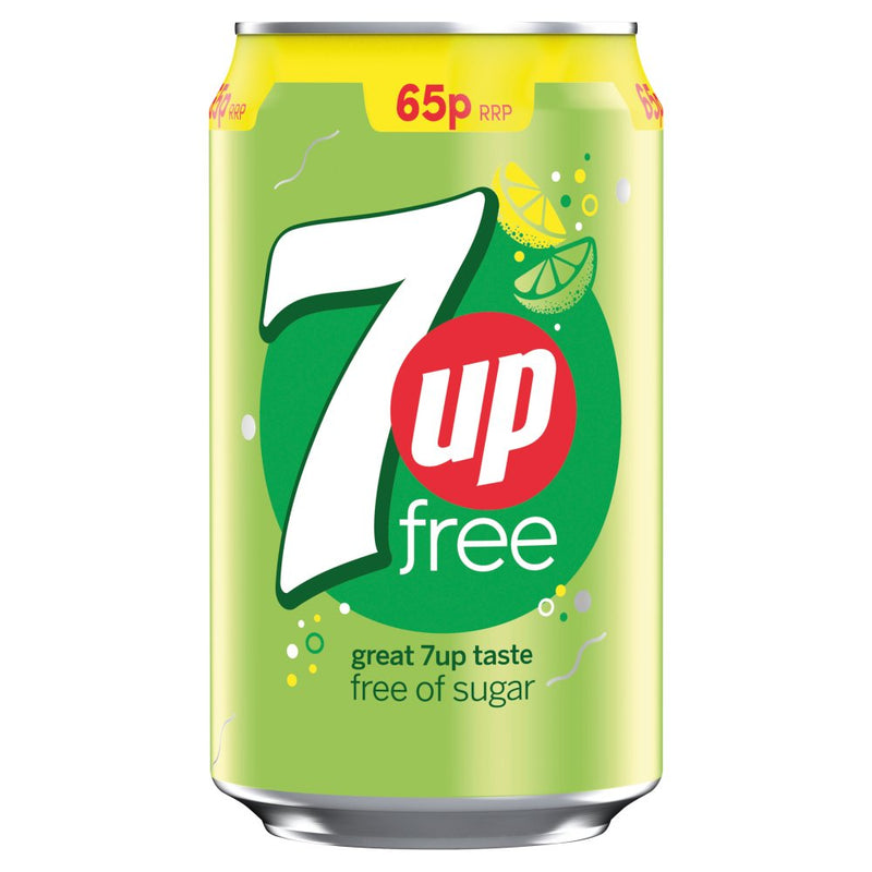 7UP Free Lemon & Lime Can 24x 330ml Pack