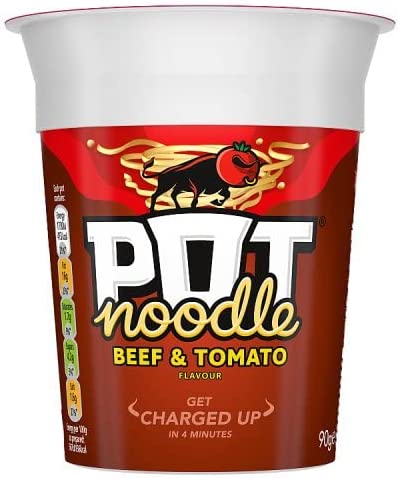 Pot Noodle Beef and Tomato 90g (Pack of 12)