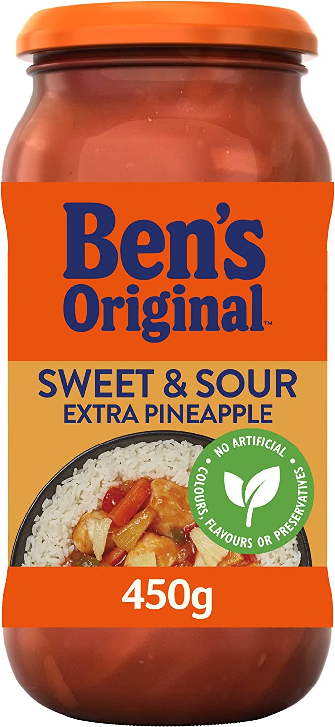 Ben's Original Sweet and Sour Sauce with extra Pineapple, 6x450g