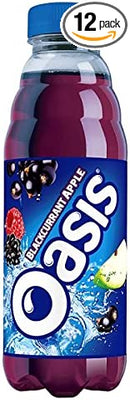 Oasis Furit Juice Drink, Apple and Blackcurrant Flavour, Case of 12 x 500ml
