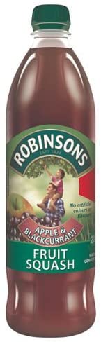 Robinsons Apple and Blackcurrant Fruit Squash Bottle 1L (Pack of 12)