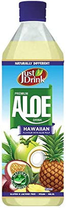 Just Drink Aloe Hawaiian 500ml (Pack of 12)